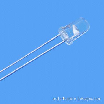 5mm Round LED Lamp, Warm White Emitted Color with Water Clear Lens, 8,500mcd, 30° Viewing Angle